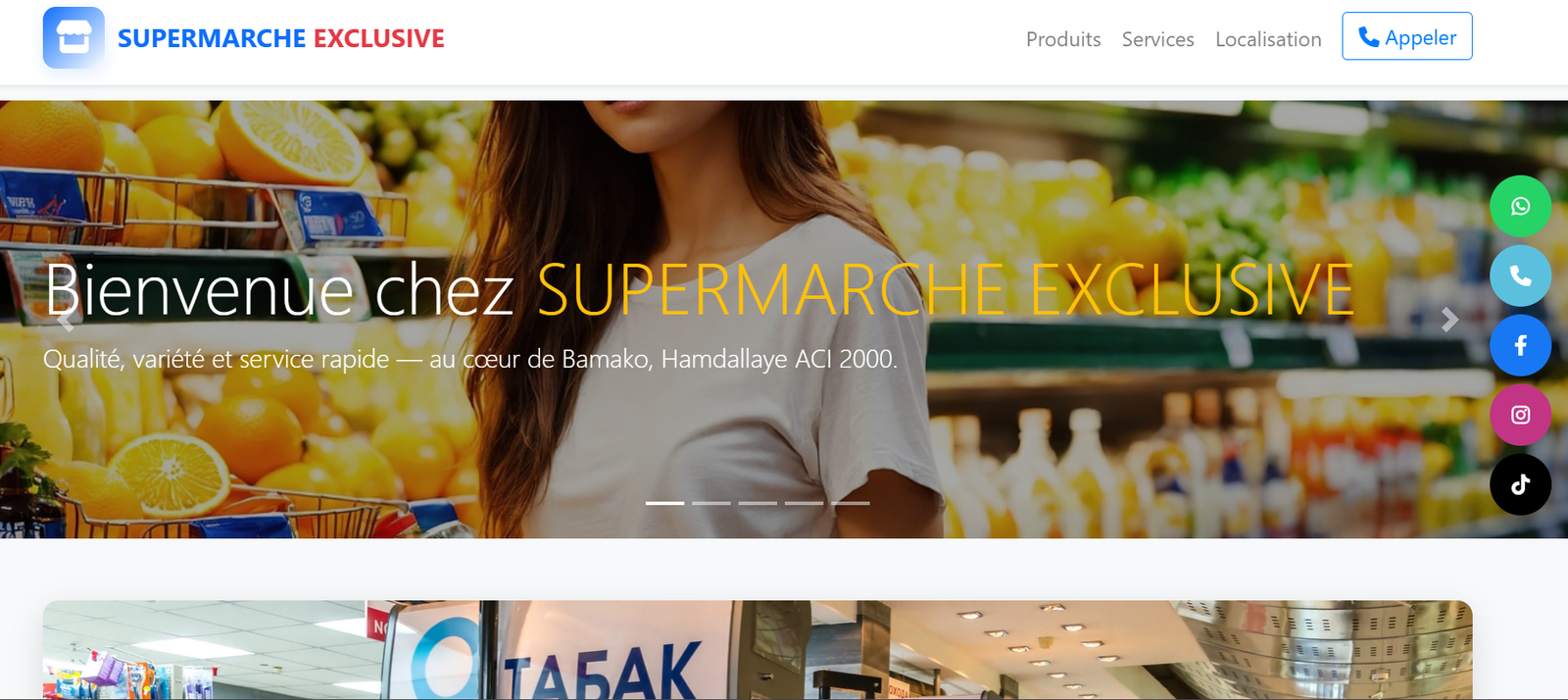 Site Supermarché Exclusive